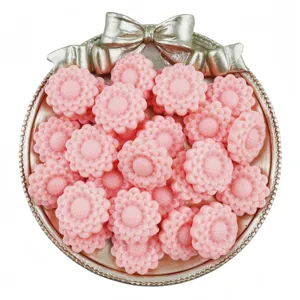 Pink acrylic sunflower beads, 20mm flower spacer loose beads for DIY jewelry making crafts.