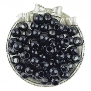 10mm-16mm acrylic large hole round loose beads, ideal for DIY bracelet jewelry making details.