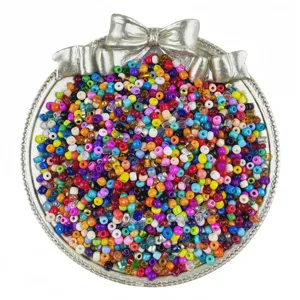 Colorful glass seed beads mix set for DIY handmade bracelets necklaces jewelry making accessories.