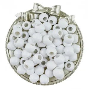 Acrylic large-hole round beads for DIY handmade bracelets and jewelry accessories.
