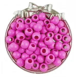 10mm-16mm pink acrylic large hole round beads loose beads for DIY bracelet jewelry making