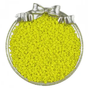 Small yellow glass seed beads for DIY handmade bracelets, necklaces, and jewelry accessories.