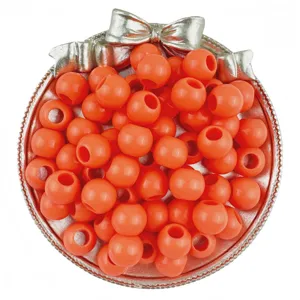 Acrylic large hole round beads in a silver tray for DIY handmade bracelets jewelry accessories.