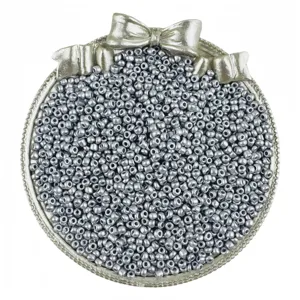 Glass seed beads 2 3 4mm silver metallic color DIY jewelry making accessories for bracelets necklaces