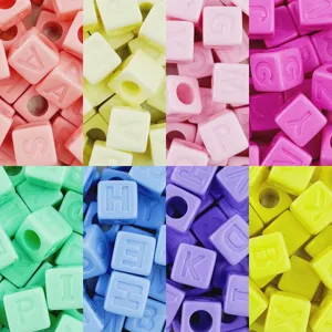 Acrylic Letter Beads Large Hole Square Alphabet Beads Loose Beads For DIY Bracelet Jewelry Making Craft Accessories