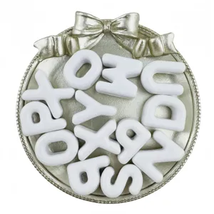 20mm Acryl Buchstaben Perlen fuer DIY Schmuck, Alphabet Charms und Schuhaccessoires.