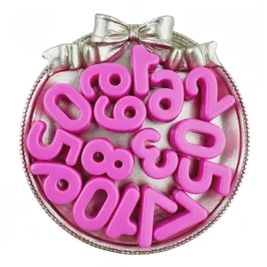 Acrylic digital number beads DIY jewelry accessories for handmade craft making and decoration.