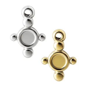 Edelstahl Sonne Anhänger Rohling DIY Schmuck Zubehör Halskette Armband Komponenten.
