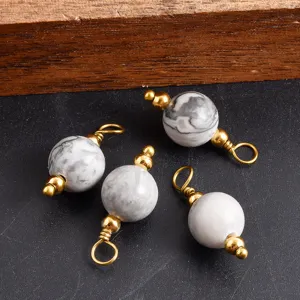 Naturstein Perlen Verbinder Detail, DIY Schmuck Accessoires und Perlen Anhänger Handwerk