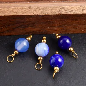 Naturstein Einzelperle Steckverbinder DIY Schmuck Anhänger Zubehör für stilvolles Basteln.