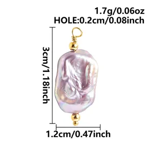Natürliche Süßwasser Barock Perle Anhänger unregelmäßige DIY Schmuck Zubehör Gold Perlen