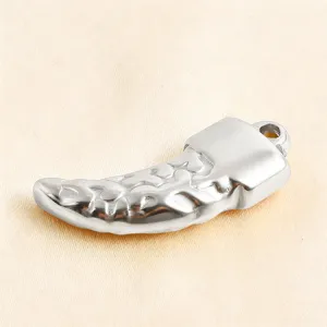 Silbernes Metall Wolfszahn Anhänger DIY Schmuck Zubehör, Vintage Stil Horn Halskette Charme.