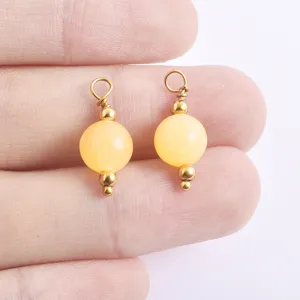 Natürlicher Steinzelden Perlen Anhänger DIY Schmuck Zubehör für handgemachte feine Bastelarbeiten