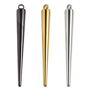 Stainless steel cone pendant charms for DIY jewelry making accessories gold silver