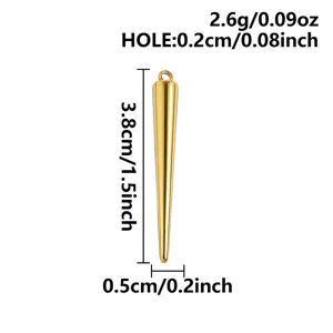 Stainless steel cone pendant charm for DIY jewelry making earrings and bracelets design.
