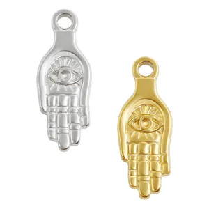 Ciondolo mano di Fatima malocchio in acciaio inossidabile per accessori di bigiotteria.