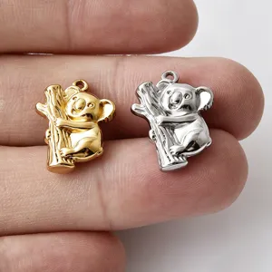 Pendentif koala 3D en metal pour collier bracelet fabrication de bijoux accessoires DIY