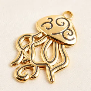 Colgante medusa oro hueco aceite gota joyas accesorios collar pulsera detalle chic