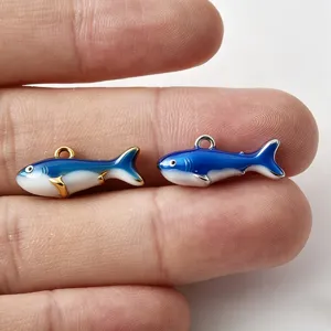 Leuke cartoon druppel olie dier roestvrij staal hanger DIY sieraden accessoires