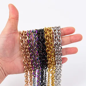 Catena in acciaio inossidabile accessori per gioielli fai da te opzioni multicolore