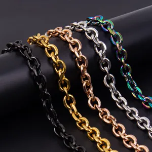 Catena per collana in acciaio inossidabile accessori DIY maglie metalliche colorate