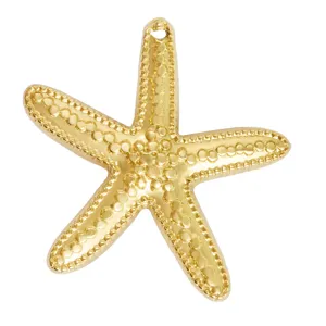 Ciondolo a forma di stella marina dorata per la creazione di gioielli collana fai da te.