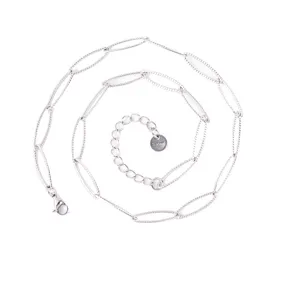 Chaîne de collier en acier inoxydable accessoires de bijoux DIY design géométrique creux