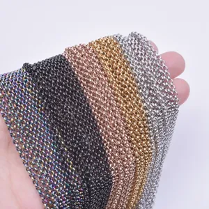 Catena per gioielli DIY in acciaio inossidabile metallico multicolore per hobby top
