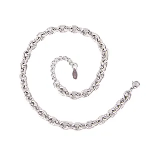 Catena a maglie in acciaio inox collana accessorio per gioielli colore argento catena