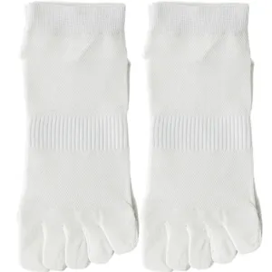 Women's Five Toe Socks Cotton Thin Breathable Anti Odor Short Crew Socks Solid Color Split Toe Casual Socks
