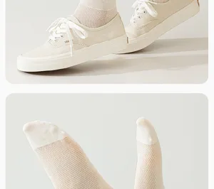 Summer thin breathable mesh silk socks for women, comfortable short tube design for daily wear.