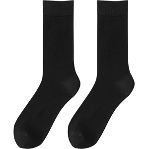Bequeme schwarze Herren Business Socken Sommer dünn atmungsaktiv Seide Lang