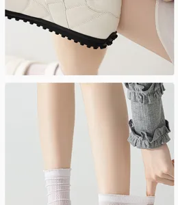 Damen Sommer dünne Mesh Socken weiß Ballet Stil atmungsaktiv Detailansicht Schuhe.
