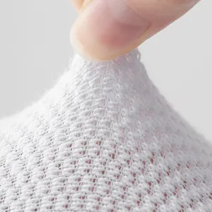 Men's white athletic sports socks breathable cotton towel bottom mid tube daily comfort.