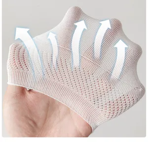 Women summer invisible shallow boat socks breathable mesh low cut anti slip short socks