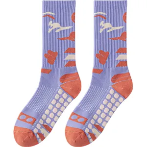 Damen Professionelle Athletische Yoga Socken Atmungsaktiv Rutschfeste Lange Kompressionssocken Für Laufen Fitness Sport