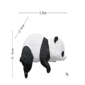 Schattig mini panda figuurtje auto interieur decoratie miniatuur landschap speelgoed 4cm
