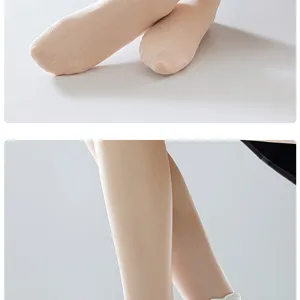 Detailed view of women's skin-colored socks and hosiery, soft texture and comfortable fit.
