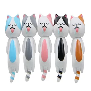 5 Stueck schlafende niedliche Katzen Schluesselanhaenger, suesse Tier Pendants, Taschen Zubehoer.