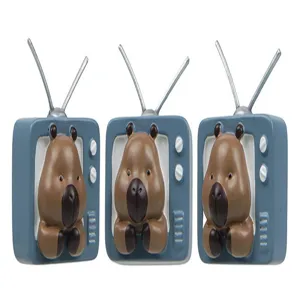 Set di simpatici magneti da frigo TV a cartoni animati, adesivo magnetico in resina.