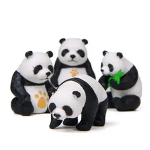 Süße Miniatur Panda Figuren Set, schöne Kunstharz Tier Spielzeug für Auto Dekoration.