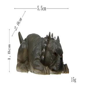 Miniatur muskulöser Bully Hund Figur Detail, Kunstharz Mikro Landschaft Auto Büro Deko Ornament.