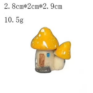 Miniatur Harz Pilz Haus Ornament Detailansicht, süße Feengarten DIY Landschaftsdeko.