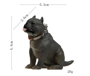 Bully Hund Figur, süßes Auto Desktop Ornament, detailliertes Muskelsdesign, Mini Sammelfigur.