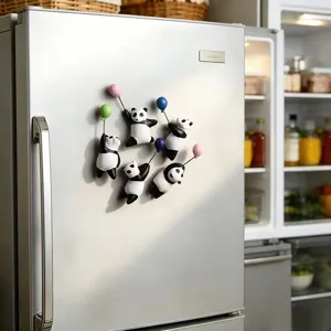 Süße 3D Panda Ballon Kühlschrankmagnete, Harz niedliche Heimdekoration Detailansicht Küche.