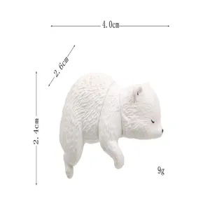 Süße schlafende Eisbär Figur, Mikro-Landschaft Auto Innendekoration, Mini-Größe.