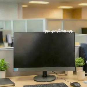 Süße Eisbär Kante Figur für Monitor Desktop Dekoration kreatives kleines Tierspielzeug