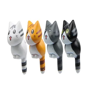 Cute cartoon cat figurines set detail shot, perfect desktop and car interior decoration.