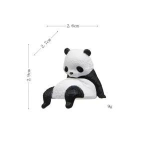 Schattig panda beeldje miniatuur hars speelgoed auto interieur ornament desktop weergave