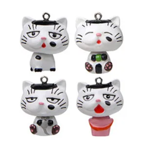 Lustige Cartoon Katzen Anhänger DIY Schmuck Zubehör Schlüsselanhänger niedliche Harz Set.